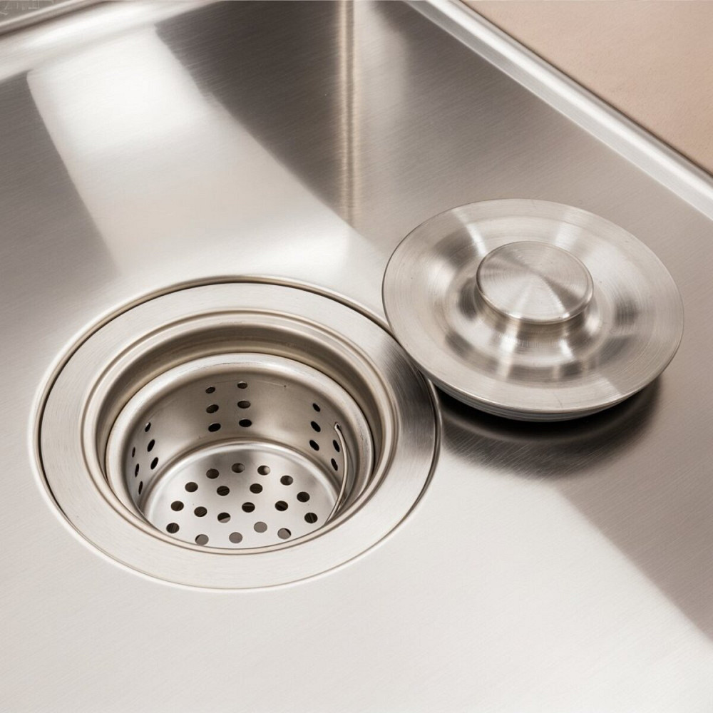 Кухонна мийка CM 78*50 R нержавійка VALESO Handmade (круглий сифон 3,0/0,8) Коломия - фото 6