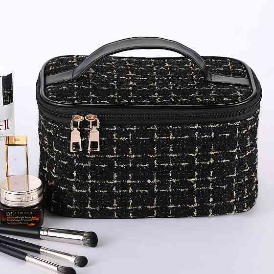 Косметичка жіноча вінтажна, дорожня, чорна Кам'янець-Подільський