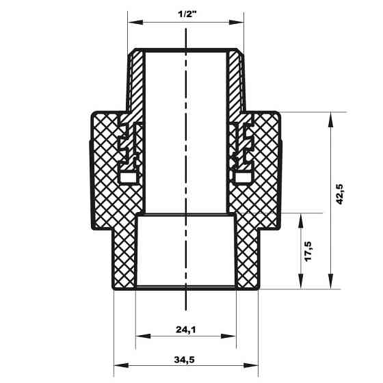 З'єднувальна муфта ЗР 25x1/2M PPR Koer K0096.PRO (KP0115) Київ