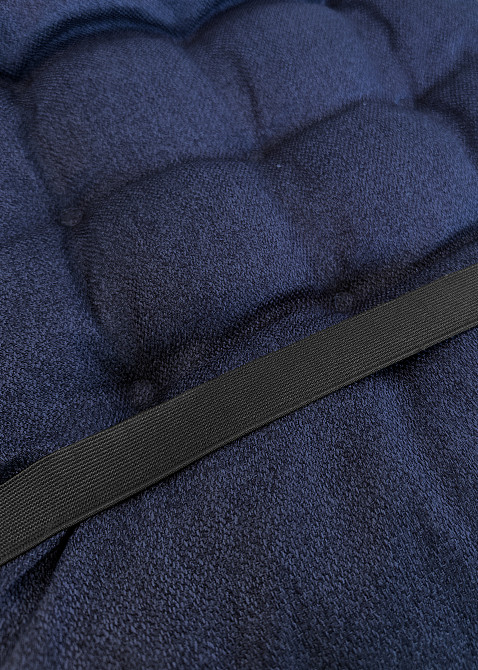 Подушка для стільців (40x120х4 см) подвійна Decorator Мальмо колір темно-синій 84-172 Київ - фото 8