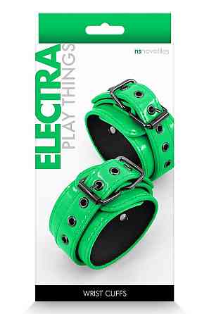 Наручники NS Novelties ELECTRA WRIST CUFFS GREEN Sex Aura Київ