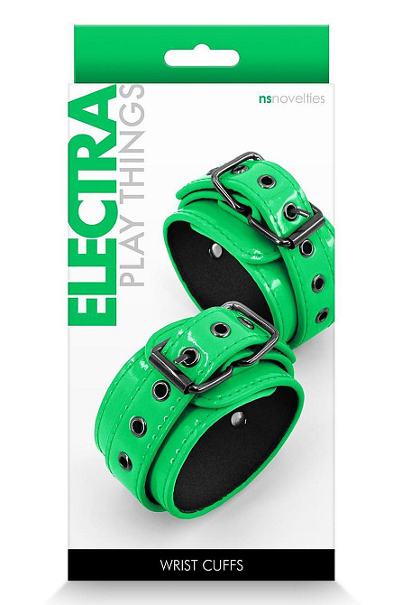 Наручники NS Novelties ELECTRA WRIST CUFFS GREEN Sex Aura Киев - изображение 2
