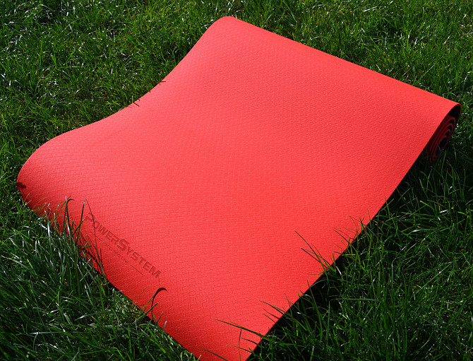 Килимок для йоги та фітнесу Power System PS-4060 TPE Yoga Mat Premium Red (183х61х0.6) Каменское - изображение 7