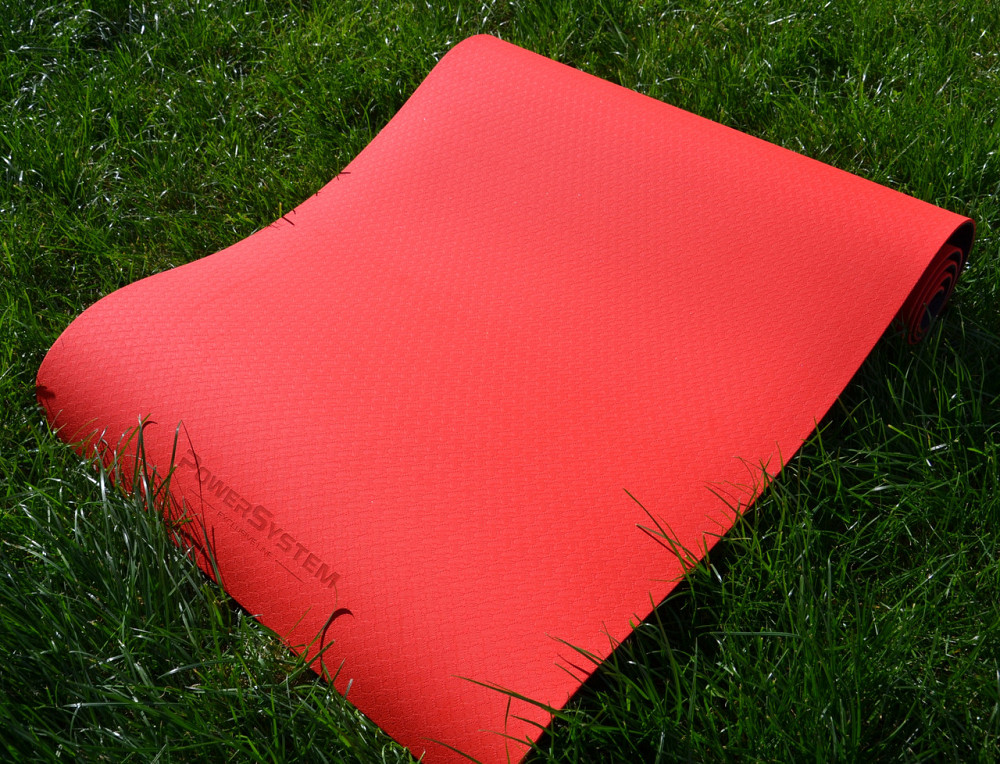 Килимок для йоги та фітнесу Power System PS-4060 TPE Yoga Mat Premium  Red (183х61х0.6) Каменское - изображение 7