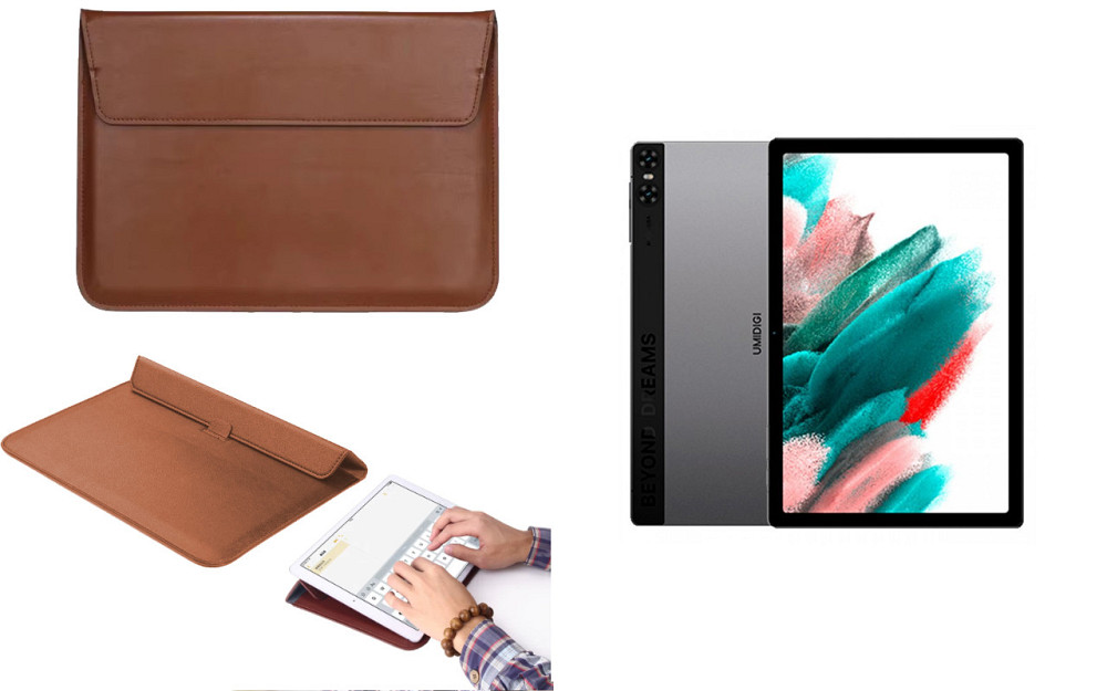 Чохол-конверт VitoCase для UMIDIGI Tab A13, з функцією підставки для планшета Коричневий Київ - фото 1