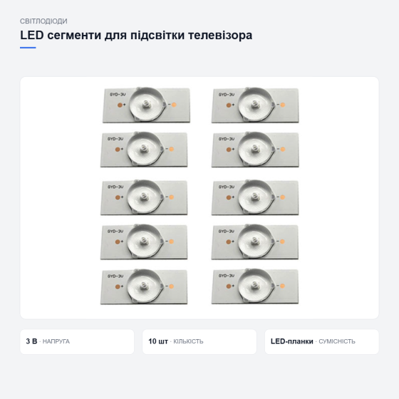 Світлодіоди для підсвічування телевізора Київ