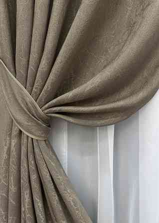 Комплект штор VR-Textil Жакард Viva Marmo № 1786ш Какао 150х250 см 2 шт (39-971) Київ