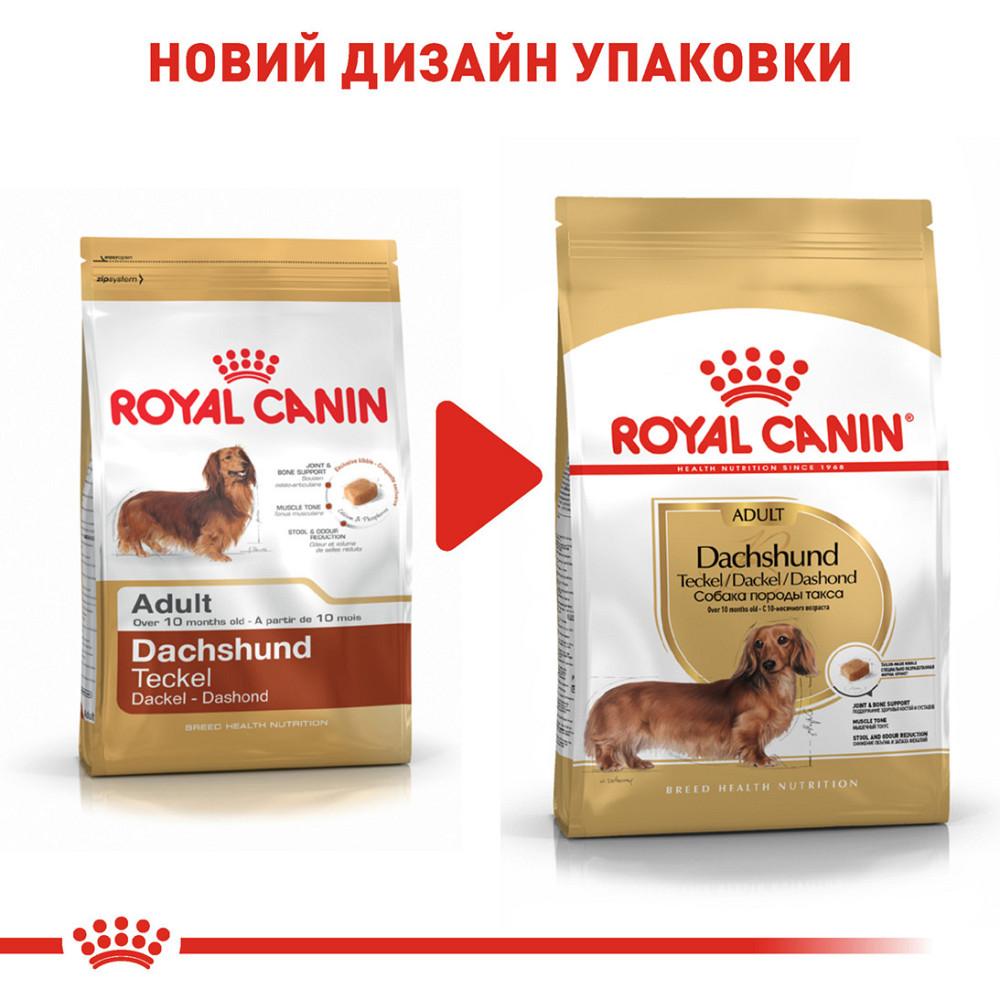 Корм для взрослых собак породы ROYAL CANIN DACHSHUND ADULT 1.5 кг Киев - изображение 6