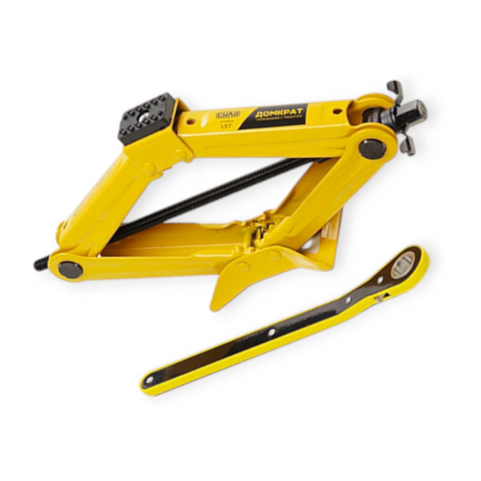 Домкрат ромбовий 1,5 т, 95-370 мм, гумова опора, тріскачка Мукачево - фото 1