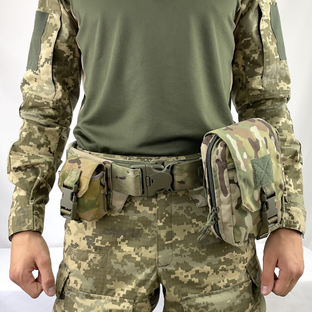 Пояс подвійний тактичний розвантажувальний швидкоскидний IRR Cordura 500 D Мультикам (multicam) MELGO M Запоріжжя - фото 5