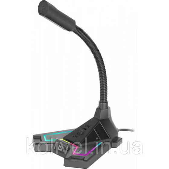 Ігровий стрім мікрофон Pitch GMC 200 3,5 мм, LED, провід 1.5 м (64620) Київ