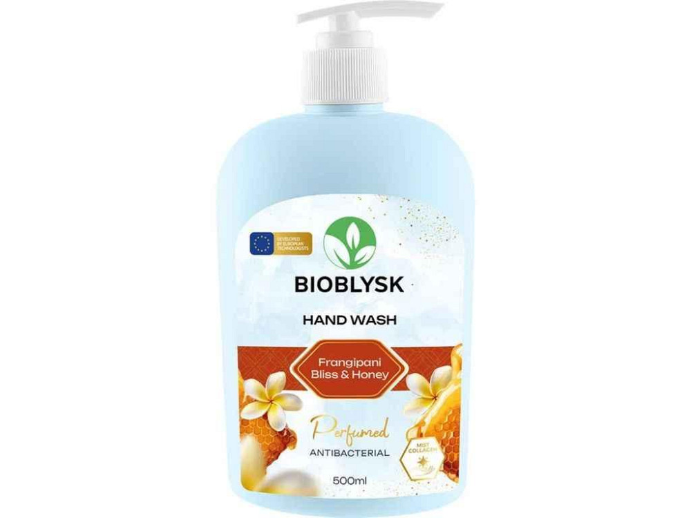 Крем-мило рідке 500мл парфумоване антибактеріальне “Frangipani Bliss Honey” ТМ BIOBLYSK Київ - фото 1