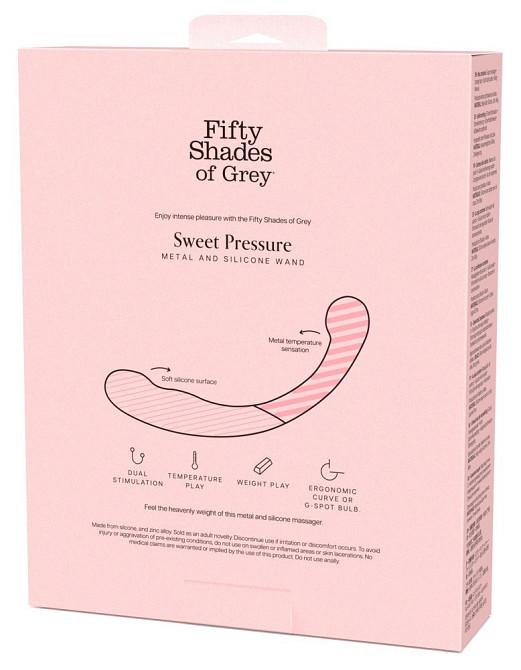 Двухсторонний фаллоимитатор, массажер точки G Fifty Shades of Grey силикон и металл Sex Aura Киев - изображение 3