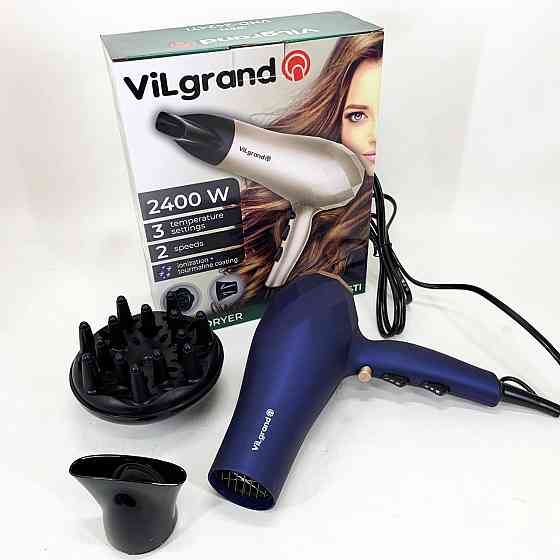 Фен для легкої укладки волосся VILGRAND VHD 2424TI 2400 Вт, Функціональний професійний фен YZ-28 Івано-Франківськ