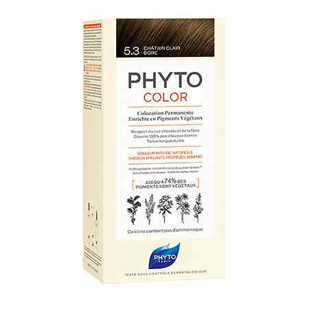 Фіто Фітоколор Безаміачна крем-фарба для волосся Phyto PhytoColor Coloration Permanente 5.3 Світлий шатен золотистий 112 мл Дніпро