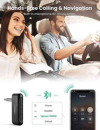Bluetooth-ресивер UGREEN CM276 Bluetooth 5.0 Receiver Audio Adapter(UGR-70303) (UGR-70303) Київ
