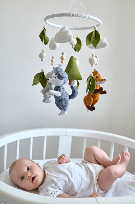 Музичний мобіль WoollyFox «Лісові звірятка» з 35 мелодіями Київ - фото 2
