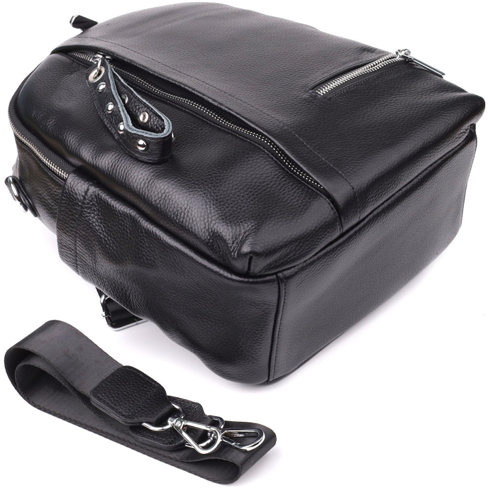 Жіночий рюкзак з натуральної шкіри Vintage 23055 Чорний Київ - фото 5