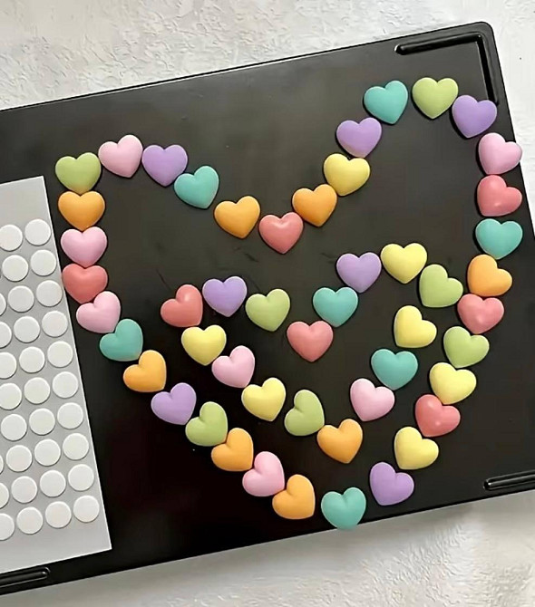 Кабошони сердечки пастельні 42 шт декор для смоли та прикрас Київ - фото 2