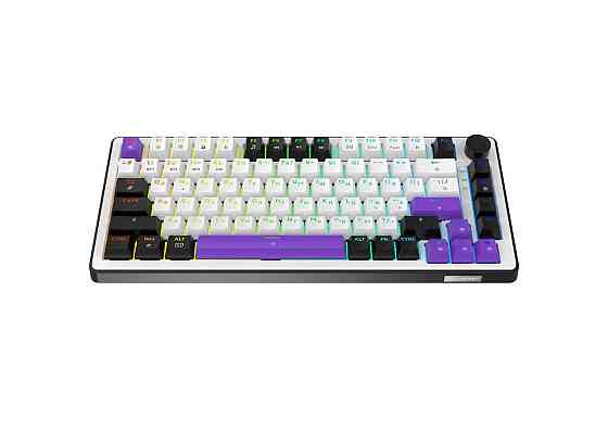 Клавіатура бездротова Hator Hellyberry HK75 Wireless White/Violet ( 10459 ) Харьков
