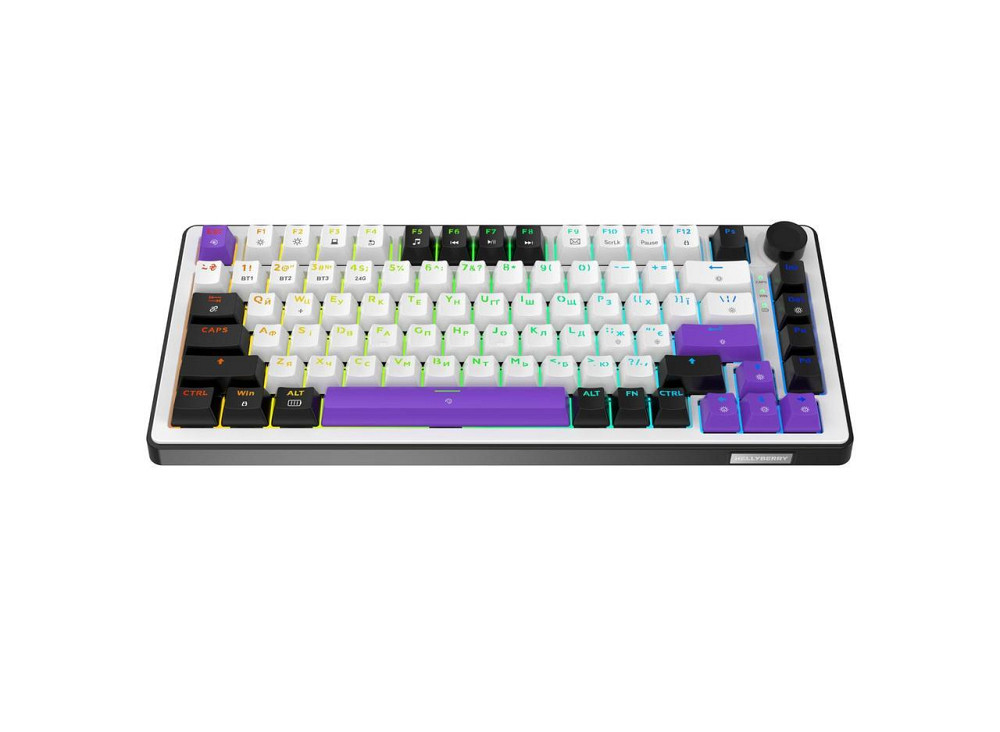 Клавіатура бездротова Hator Hellyberry HK75 Wireless White/Violet ( 10459 ) Харьков - изображение 2
