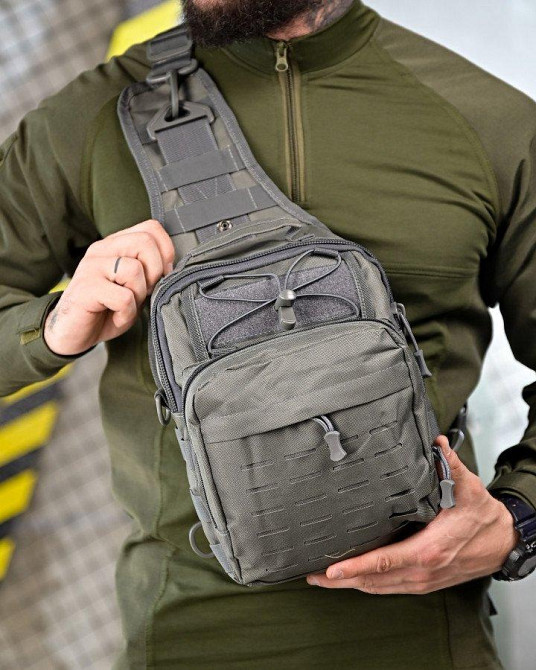 Тактична сумка нагрудна laser grey ПП4626 Одеса - фото 1
