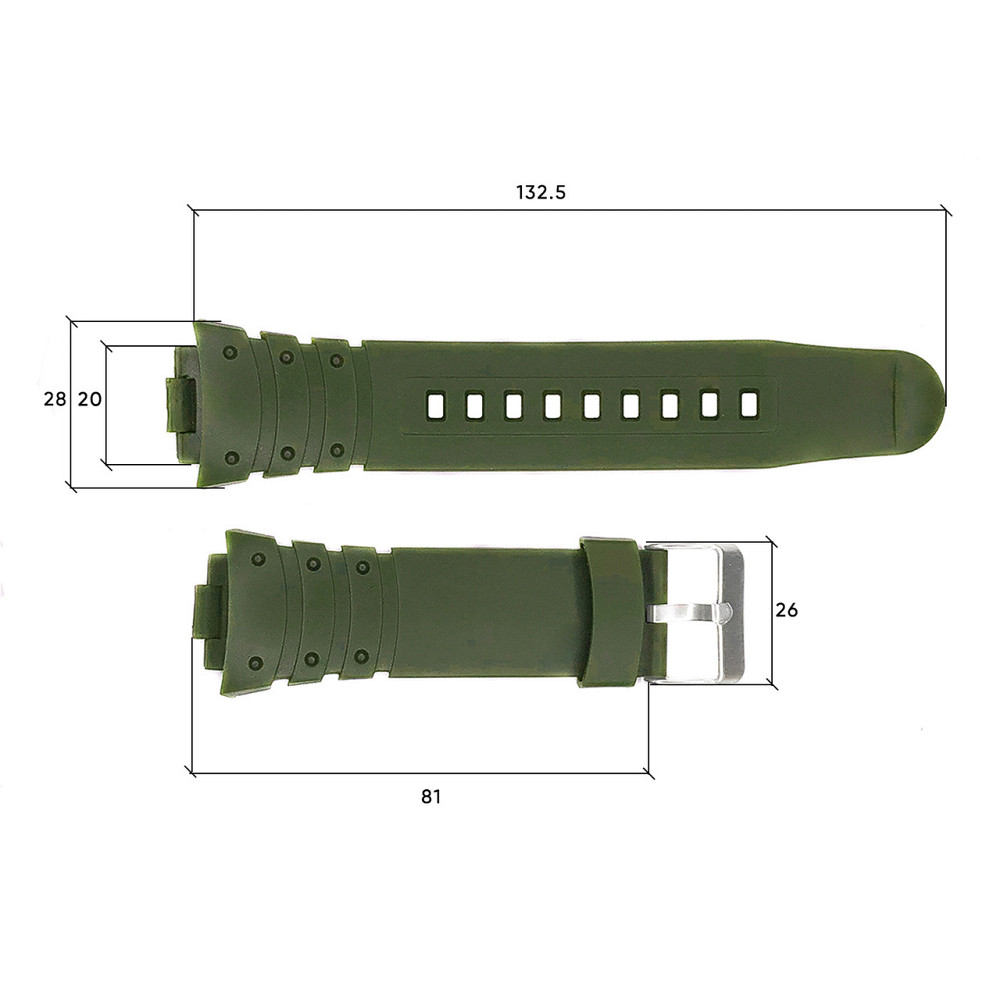 Ремінець для годинника Skmei 1068/1301/1231/1560/1820AG Army Green SBR Київ - фото 3