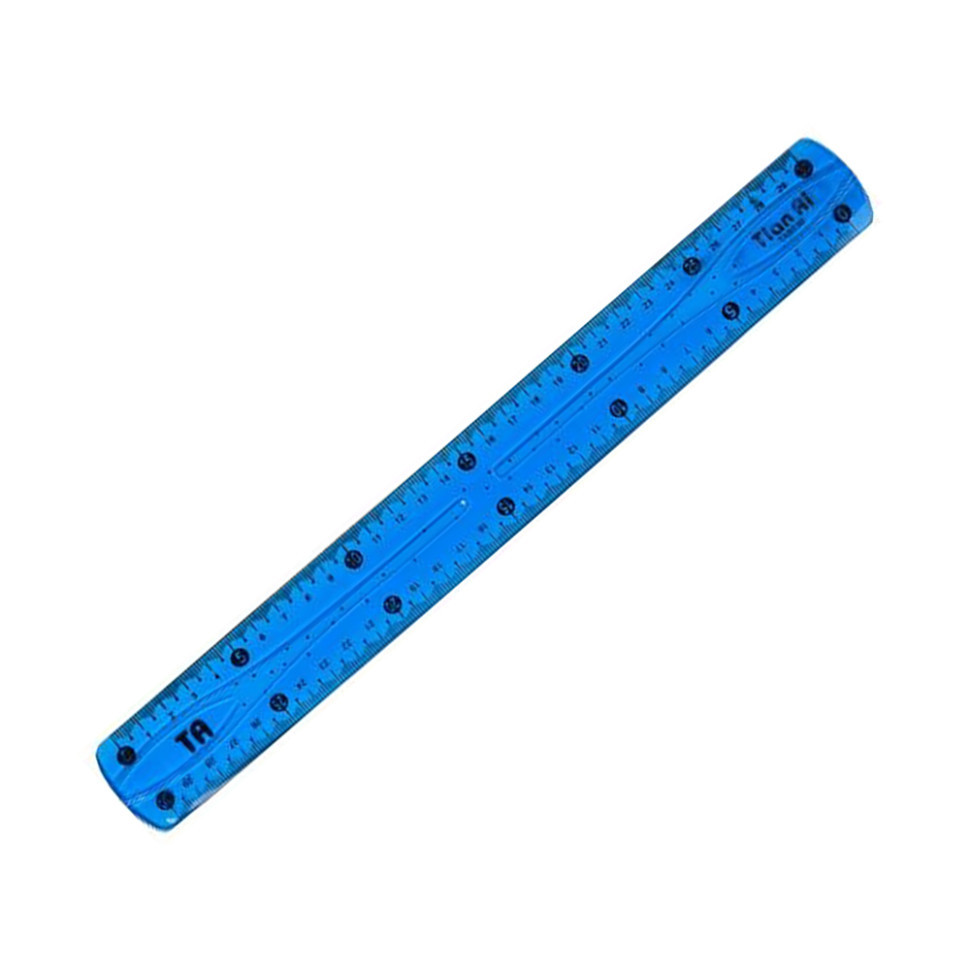 Линейка неломайка ESA-0031 мягкий пластик, 30 см Синий Винница - изображение 1