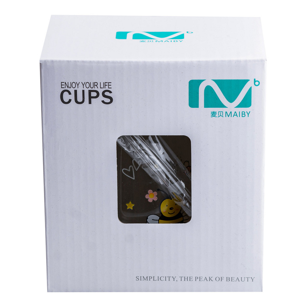 Happy Life Чашка скляна 500 мл із силіконовою кришкою та трубочкою Киев - изображение 5