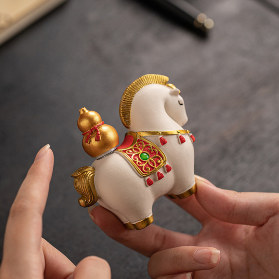 Фигурка Конь Немедленного счастья и здоровья 8.5 х 7 см Полистоун Символ 2026 года Одесса