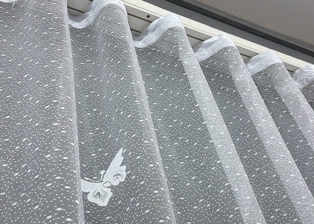 Тюль жакард "Метелики" колір білий 1560т Київ - фото 5