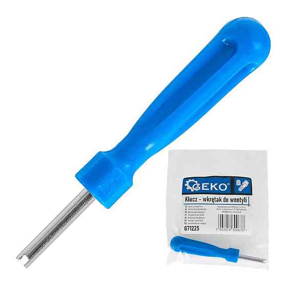 Ключ-викрутка для клапанів та вентилів шин "GeKo" односторонній Стрий