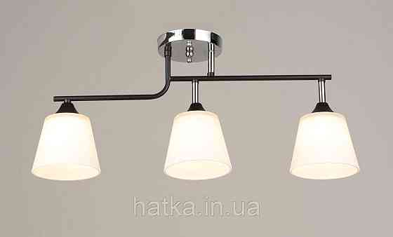 Люстра потолочная на 3 плафона VALESO K2311/3, черный/хром Киев