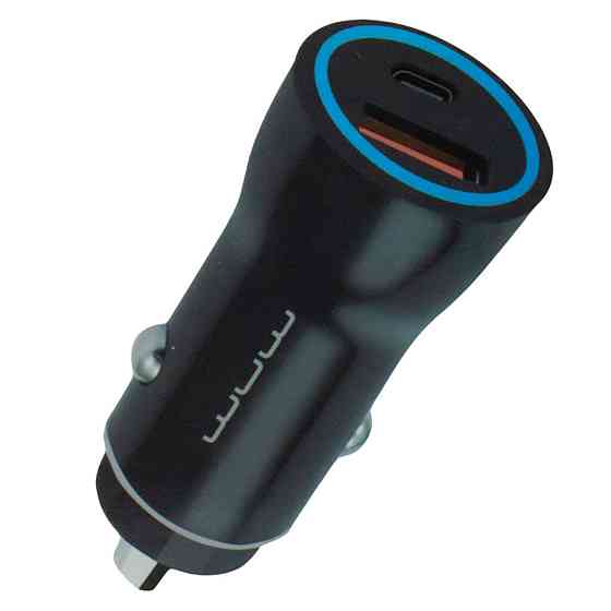 Автомобільний зарядний пристрій WUW-C146 PD20W+QC3.0 black (6972573332298) Київ