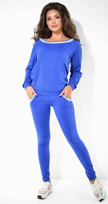 Комфортний костюм з кристалами (42) Київ - фото 1