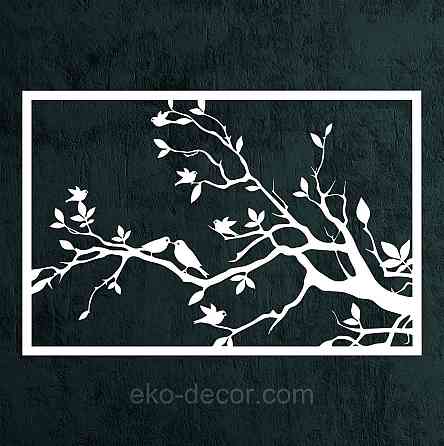 Декоративное настенное Панно «Весна» Декор на стену 90*59 см, Белый Киев