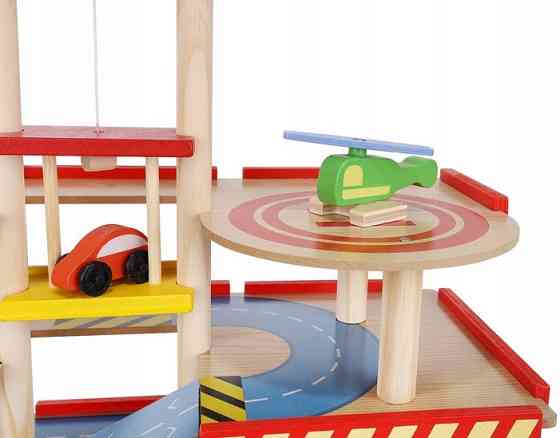 Детский Гаражный набор парковка, деревянный гараж, лифт, большая трасса, автомойка Kruzzel (22446) Нововолынск