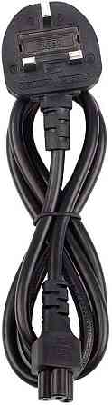 Кабель питания AJP C5 Cloverleaf 3 контакта с вилкой UK 1 м для ноутбука адаптера совместим с Acer Dell HP Киев
