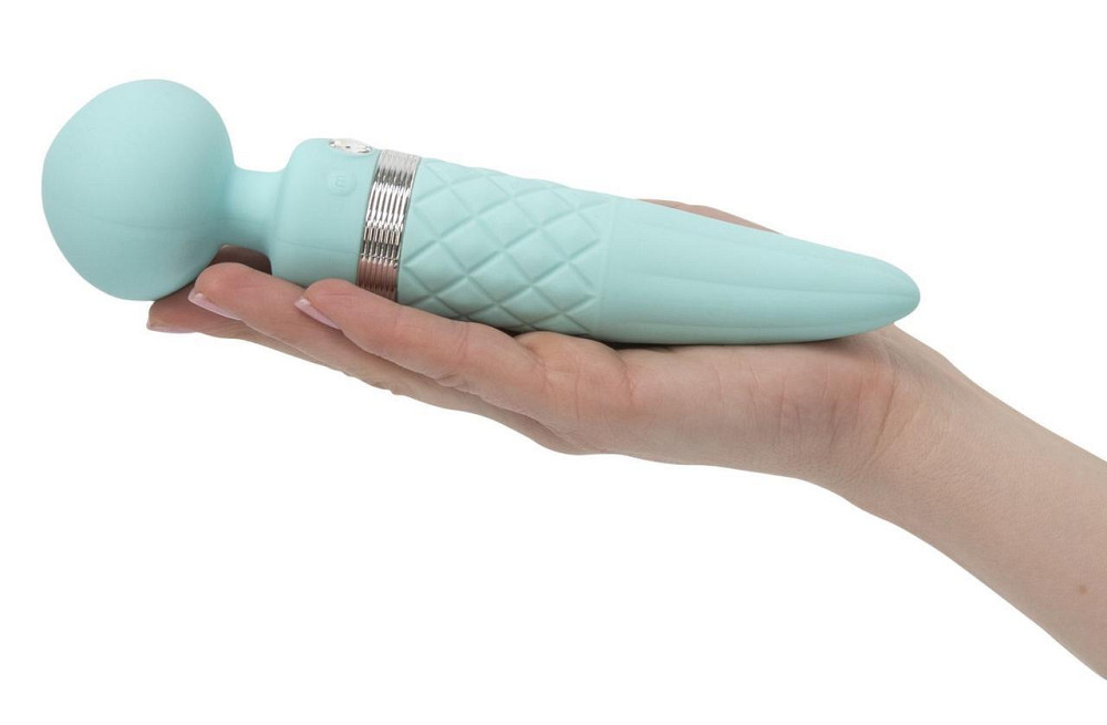 Вибромассажер 2в1 PILLOW TALK - Sultry Teal, классический массажер и вибратор с ротацией, подогрев Sex Aura Киев - изображение 7