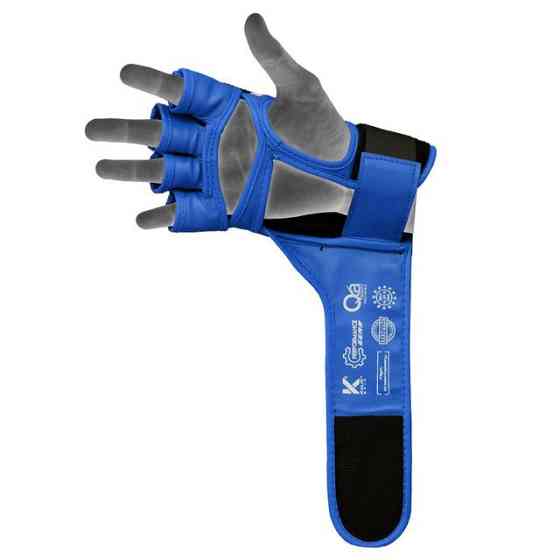 Рукавиці для ММА RDX AURA PLUS T-17 Blue/Black XL (капа в комплекті) Кам'янське