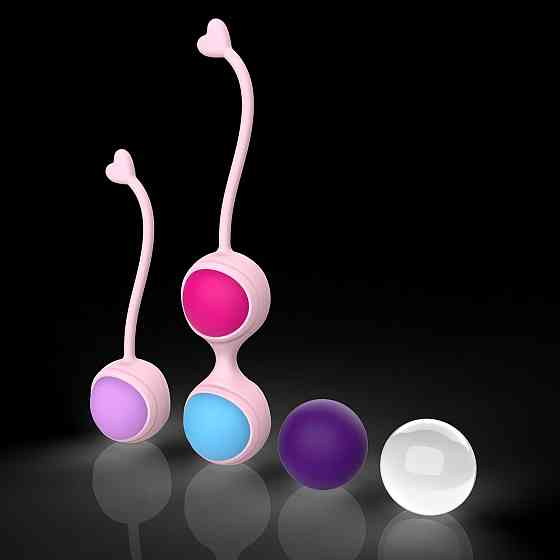 Набор вагинальных шариков Every Night Toys Lorinda розовый с разноцветными шариками Sex Aura Киев