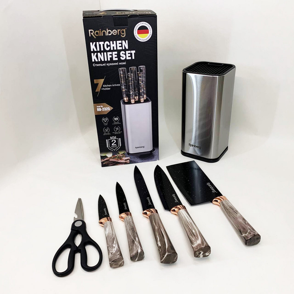 Універсальний набір ножів, Професійний кухонний набір ножів, Кухонні ножі для нарізання YM-11 Львів - фото 7
