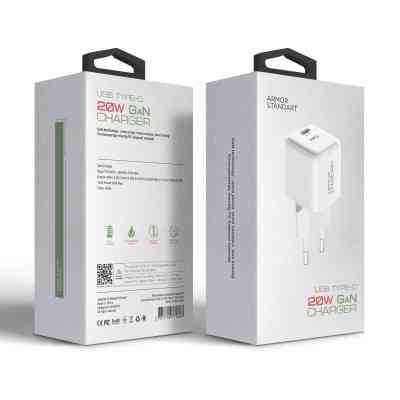 Зарядное устройство Armorstandart AR373 20W GaN Type-C White (ARM77569) Винница
