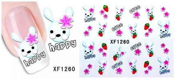 Наклейки на ногти животные - размер стикера 5*6см, инструкция по применению есть в описании товара Киев