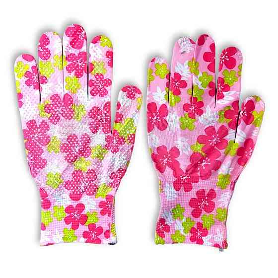 Рукавички робочі трикотажні з PU-покриттям (неповна обливка) р.8 (M) — для дачі, саду та городу Харків