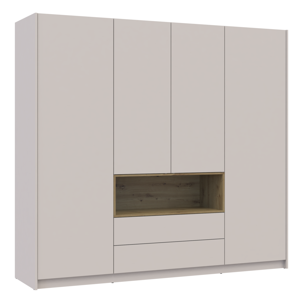 Шкаф для одежды с нишей Doros Дэйл 206х52х220 см Кашемир/Дуб артизан (DRS-011286) Львов - изображение 2