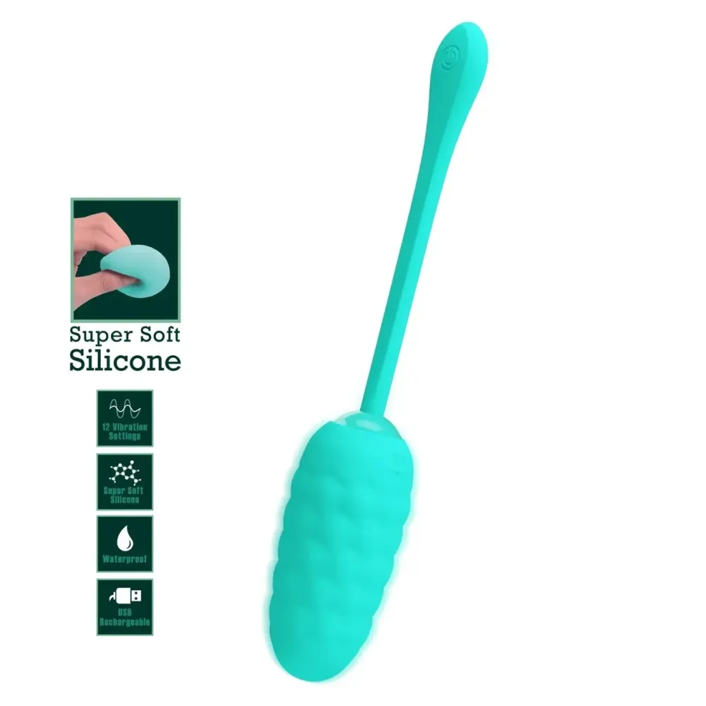 Виброяйцо с рельефным дизайном Pretty Love - MARINA EGG Green, BI-014708-4 Sex Aura Киев - изображение 3