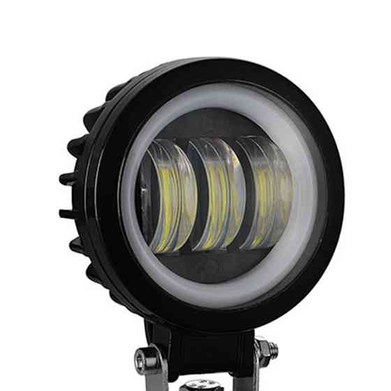 Фара світлодіодна LED противотуманная кругла 30W + LED кільце з чіткою світловий кордоном Мукачево