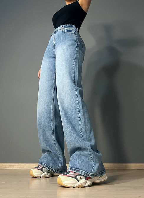 Джинсы женские Sherocco 5218 WIDE LEG палаццо с резинкой на талии большие размеры голубые, голубой, 33, 33, 93 см, 120 см Киев - изображение 9