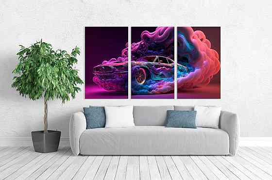 Модульна картина у вітальню/ спальню  Машина     ART-118_3A Київ